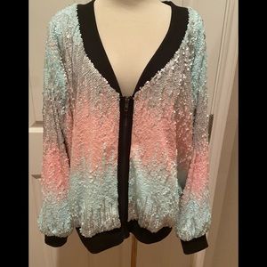 NWT! Lane Bryant sequined jacket cardigan style!